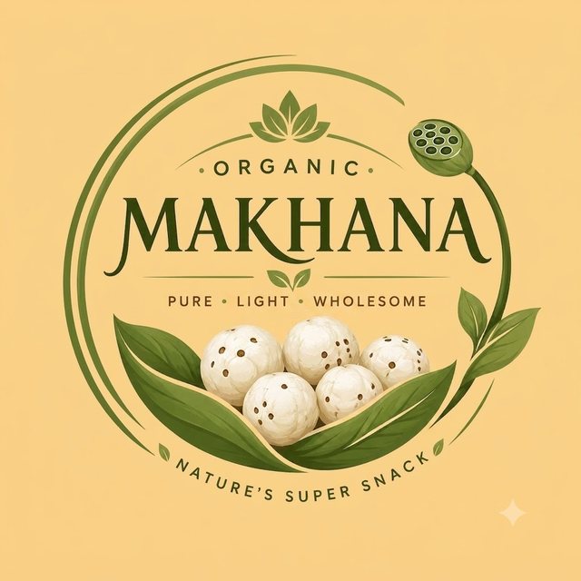 Makhana label artwork: Pure, Light, Wholesome